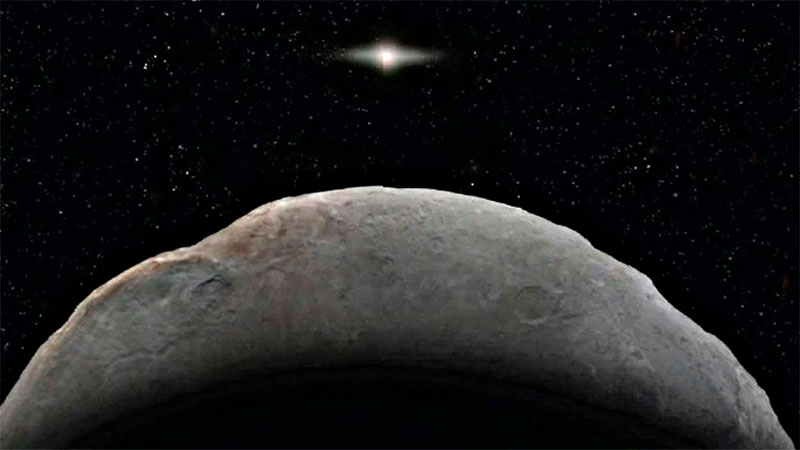 Representación artística de Farfarout, el objeto más lejano del sistema solar