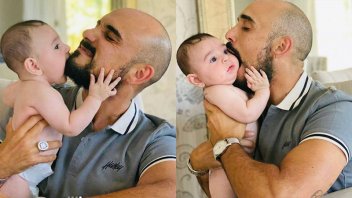 “Definición de comerse a besos”: las tiernas postales de Abel Pintos y su hijo