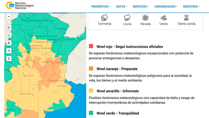 Alerta naranja para zona de Entre Ríos: granizo y hasta 80 milímetros ...