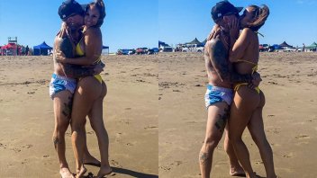 “Él y yo”: Barby Silenzi y el Polaco, muy mimosos en la playa