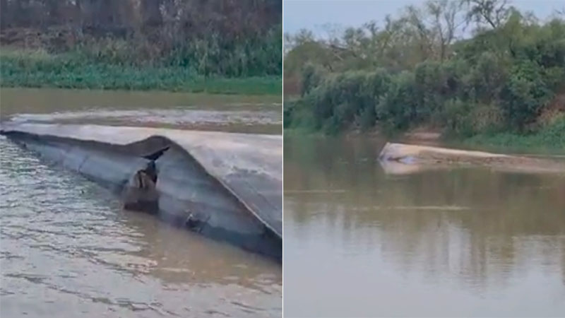Videos: misterioso barco hundido quedó al descubierto por la bajante del Paraná