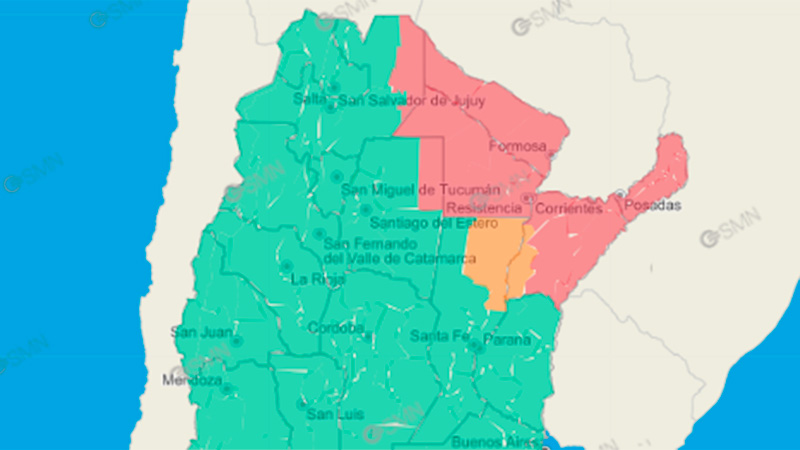 El norte argentino sigue en alerta roja por temperaturas extremas