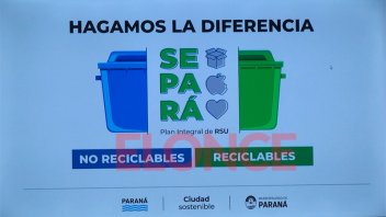 Bahl presentó programa de separación de residuos: Pidió colaboración de vecinos