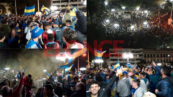 Pasión azul y amarilla: paranaenses festejaron el triunfo de Boca en la plaza