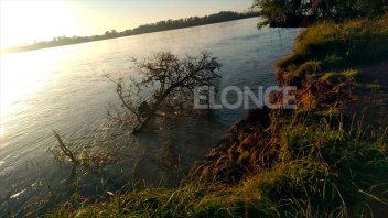 Registraron desbarrancamiento en la zona costera del río Uruguay: video y fotos