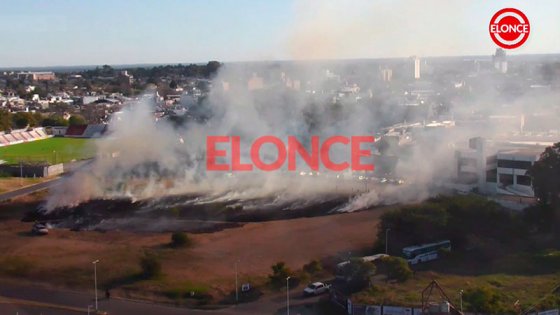 Video: se incendió predio lindante a la Plaza de las Mujeres Entrerrianas