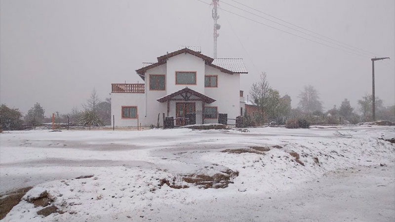La nieve en La Cumbrecita.