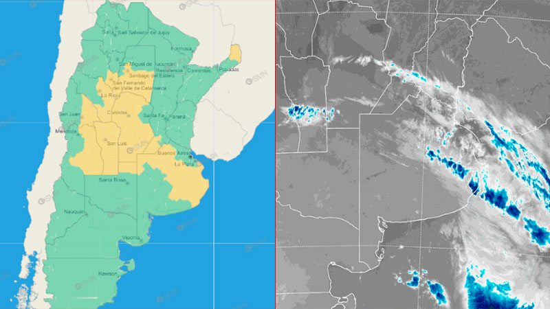 Un frente frío avanza por el área central del país y hoy llegará a Entre Ríos