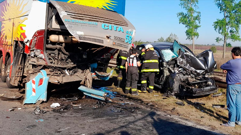 Cuatro heridos tras choque en cadena en Zárate-Brazo Largo.