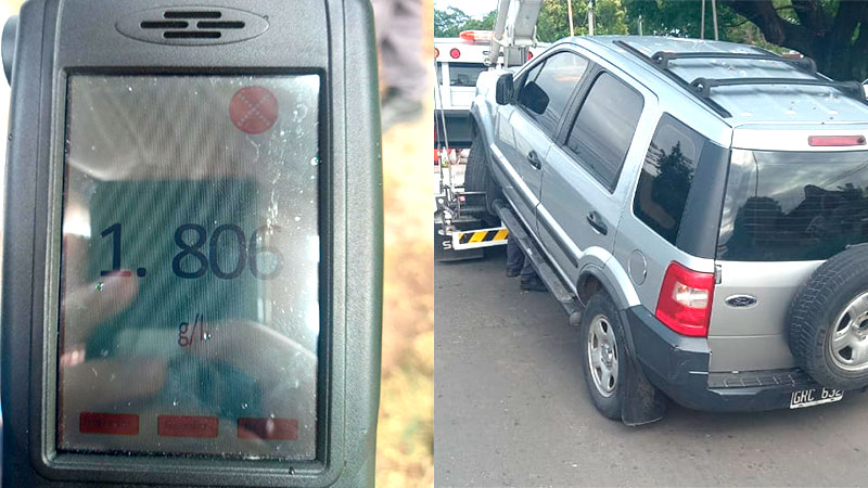 Conducía con más de 1,80 de alcohol en sangre y chocó contra un poste ...
