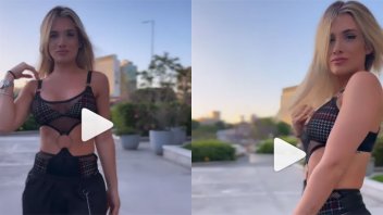 Body con transparencias y babucha con tacos: el sensual video de Camila Homs