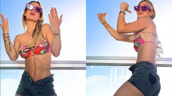 Jésica Cirio enamoró a sus seguidores bailando en bikini en el balcón