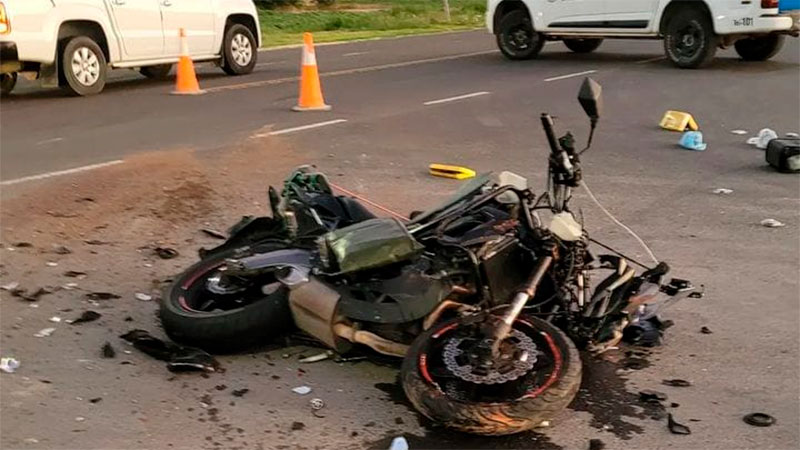 Motociclista falleció tras chocar con una camioneta en Aldea Brasilera