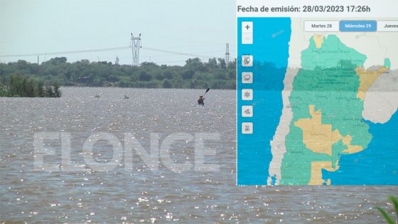 Rige una alerta amarilla por tormentas para una zona de Entre Ríos