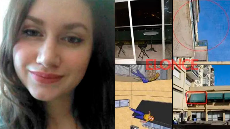 Julieta Riera y los gr&aacute;ficos que se expusieron en el juicio.