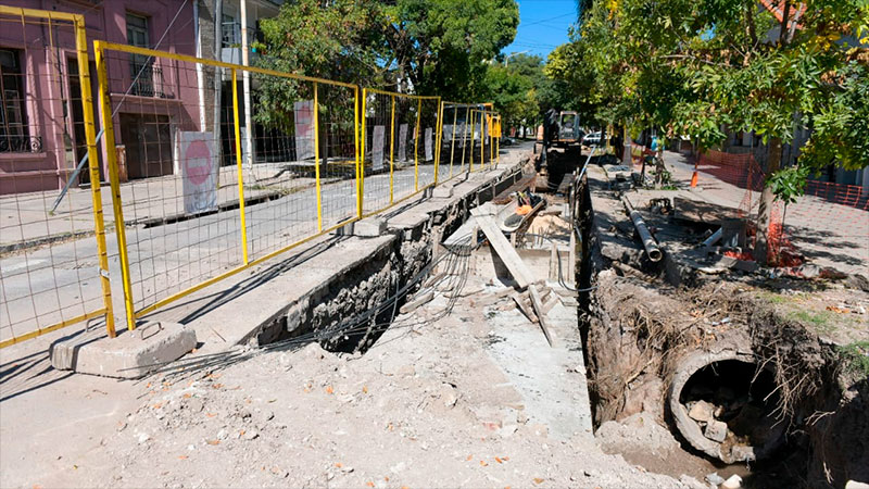 istematizaci&oacute;n de desag&uuml;es pluviales en La Santiague&ntilde;a (foto archivo)