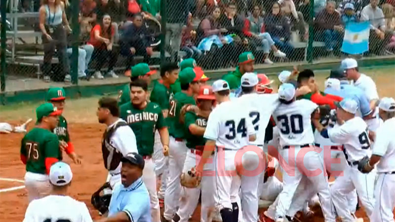 Tremenda pelea en el Mundial de Softbol Sub 23 entre Argentina y México ...