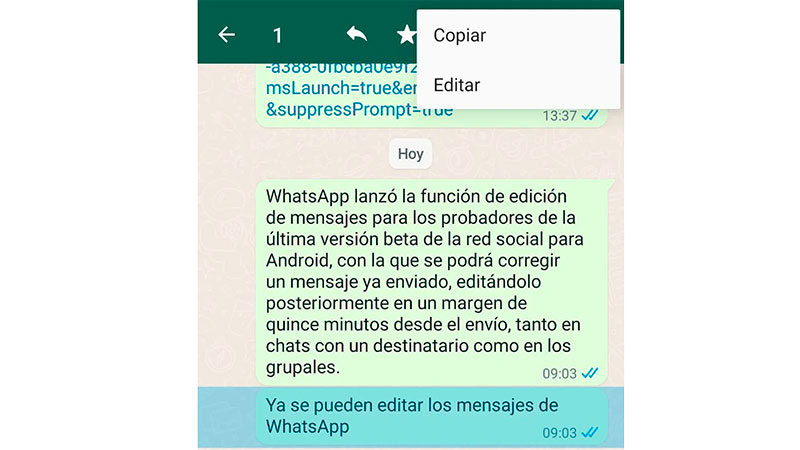 Whatsapp Lanzó La Función De Edición De Mensajes Cómo Se Realiza Diario De Rivera 7387