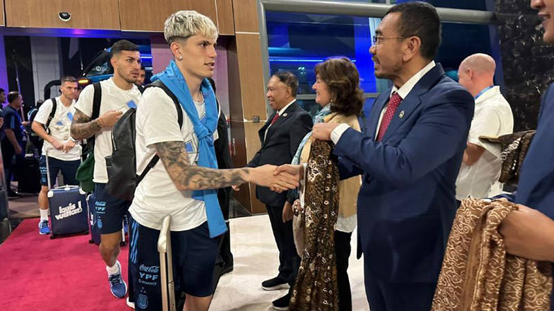 Argentina llegó a Indonesia para su segundo amistoso de fecha FIFA.