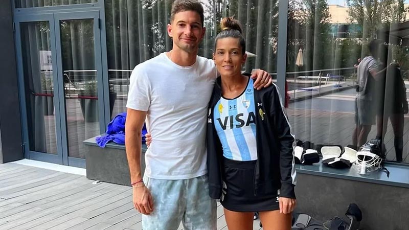 Lucas Alario denunció amenazas contra su pareja Agustina Albertario.