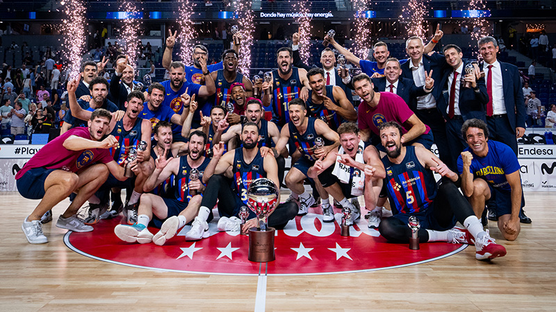 Barcelona se coronó campeón de la Liga española de básquet.