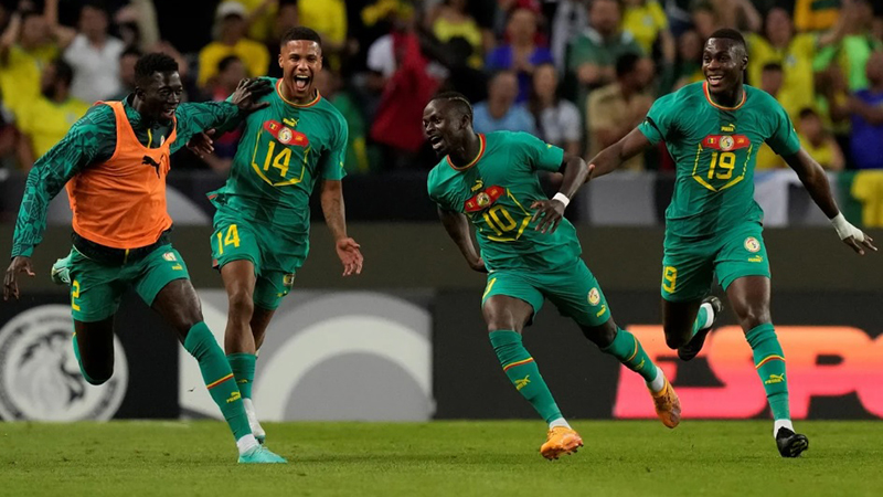 Senegal dio el golpe y venció a Brasil en un amistoso en Lisboa.