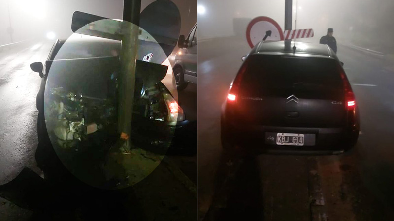 Accidente en el acceso al Puente Victoria - Rosario