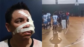 Video: jugador de futsal terminó inconsciente tras ser golpeado en pleno partido