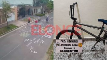 Recuperaron la bicicleta que le habían robado a un niño en Paraná