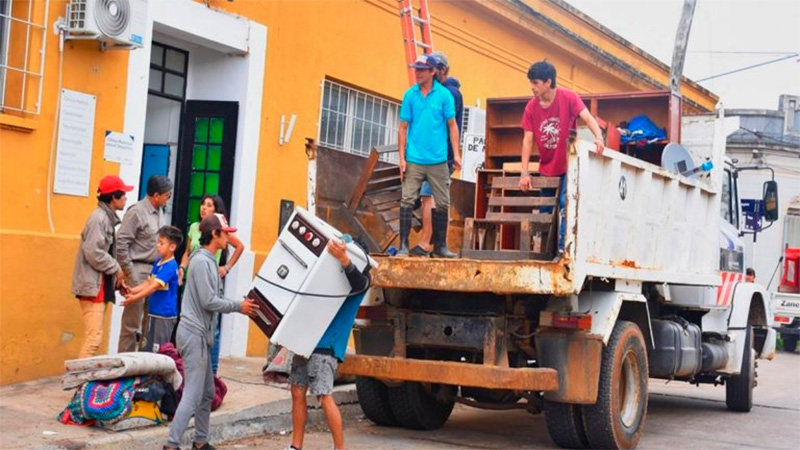 Concordia: 350 familias fueron evacuadas por la creciente del río Uruguay