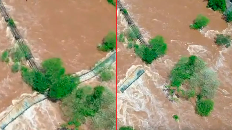 Videos: la furia del agua en Cataratas y el momento en que ceden las pasarelas