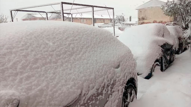 Nevadas en primavera sorprendieron en Bariloche desde el fin de semana: fotos