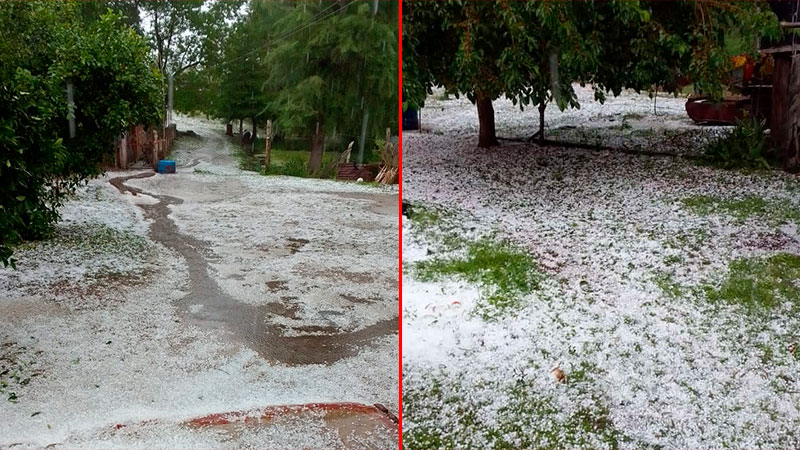 Impresionante granizada en localidad del sur entrerriano: videos y fotos