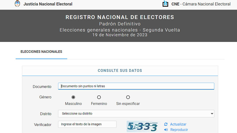 ¿Dónde Voto?: Consultá El Padrón Electoral Para Este Domingo - Sociedad ...