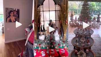 Video: Wanda Nara renovó su casa con decoración navideña
