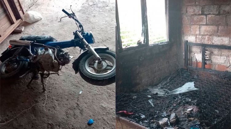 Rompió una moto e incendió una casa en San Benito: dos personas detenidas