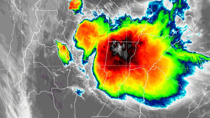 Imagen satelital de las 6.00 de este jueves