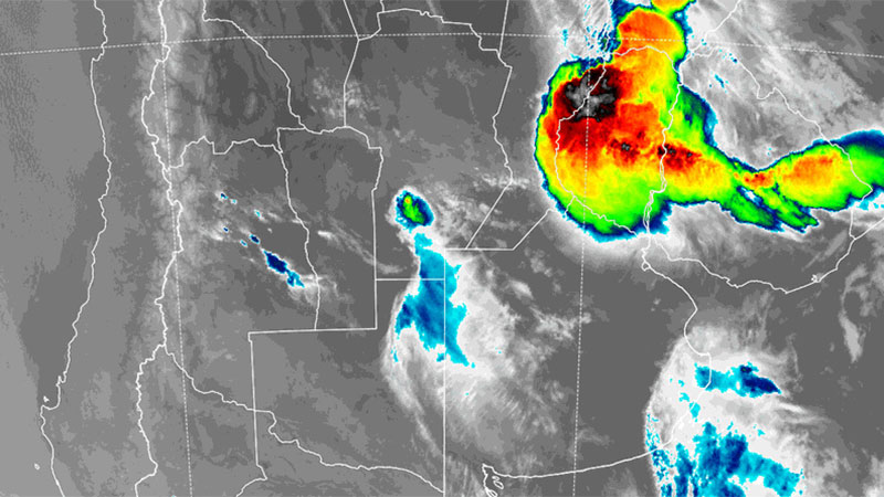 Imagen satelital de las 5.20 de este viernes