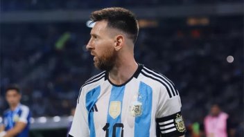 Messi se sumó a la celebración del Sub 23 tras la clasificación a París 2024