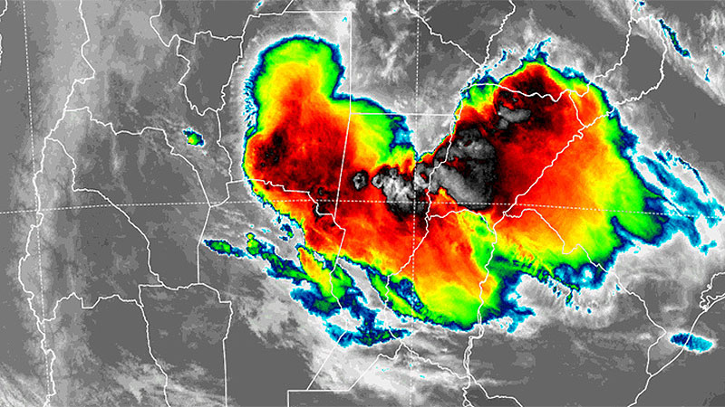 Elevaron a naranja el nivel de alerta por tormentas para una zona de Entre Ríos