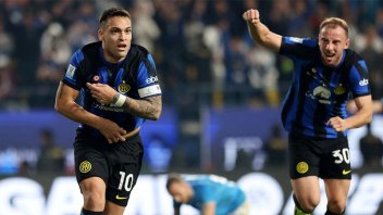 Con gol de Lautaro Martínez, Inter venció a Napoli y salió campeón de la Supercopa de Italia