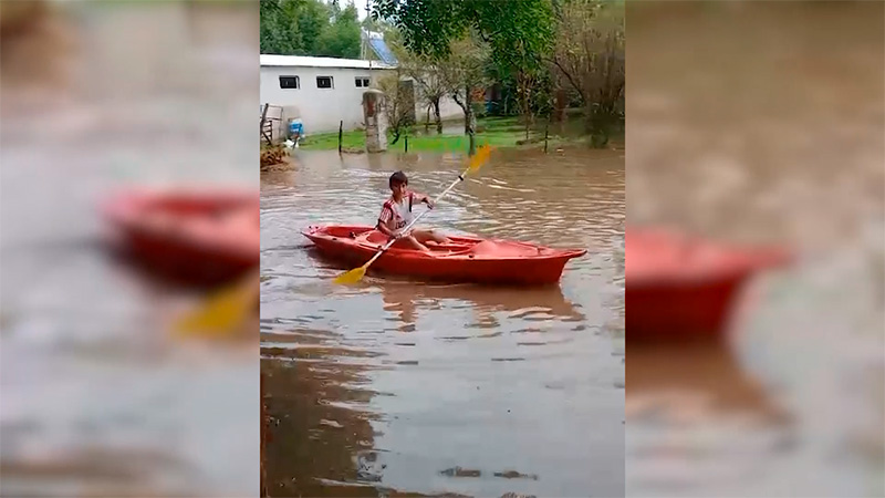 Reportaron anegamientos por lluvias intensas en localidades entrerrianas