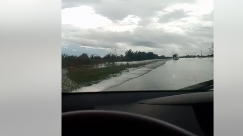 Por intensas lluvias, se realizó un corte de tránsito en la Ruta 12