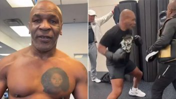 El fuerte entrenamiento de Mike Tyson a los 57 años de cara a su pelea: video