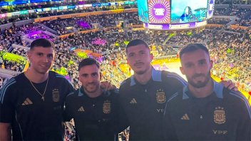De paseo por la NBA: la selección argentina estuvo presente en el partido de los Lakers