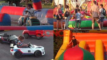 Diversión asegurada: los niños disfrutaron de los juegos en Puerto Nuevo