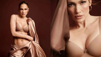 Diosa a los 54: Jennifer López modeló lencería de color piel