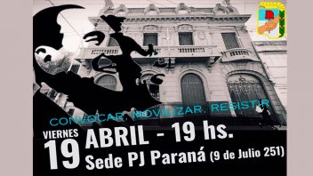 Asumen autoridades del PJ Paraná y convocan a “Movilizar, Resistir”