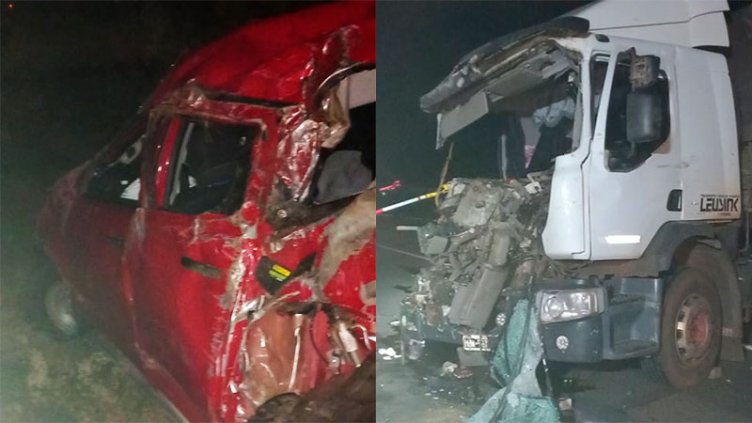 Camioneta y camión chocaron en uno de los ingresos a Chajarí: hay tres heridos