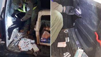 Intentó salir del país con medicamentos para animales ocultos en la camioneta